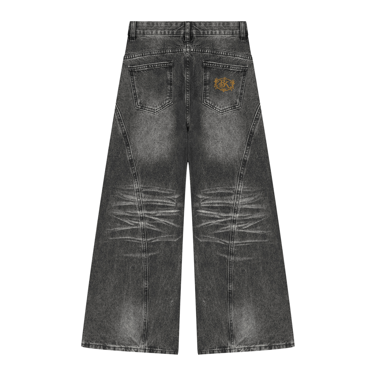 Brooklyn Zoo™ "Bad Kitty" Women’s Vintage Wash Wide Leg Denim Jeans