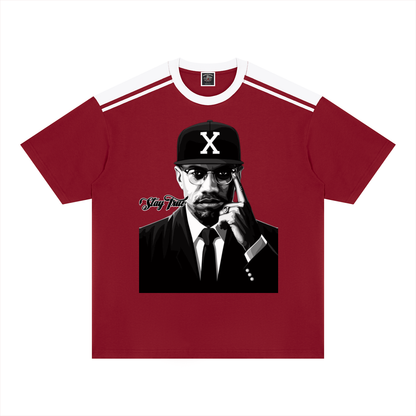 "X" Color Block Loose T-Shirt