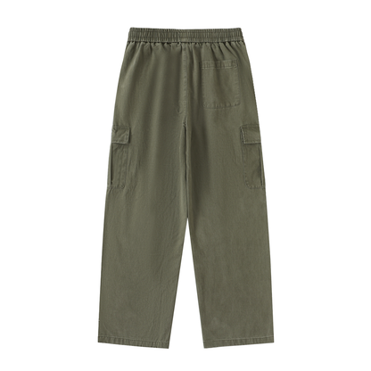 "War of the Roses" Men's Drawstring Waist Straight-Leg Cargo Pants