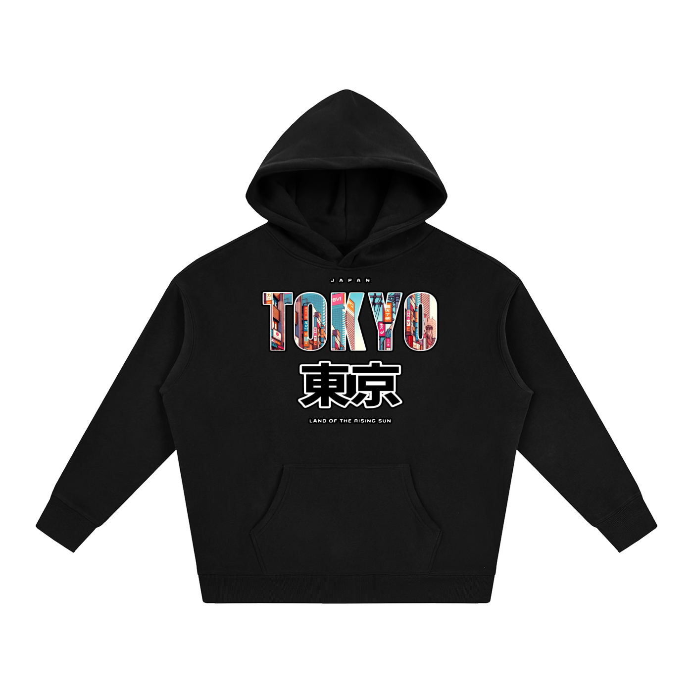 "Land of the Rising Sun" Oversize Fleeced Hoodie