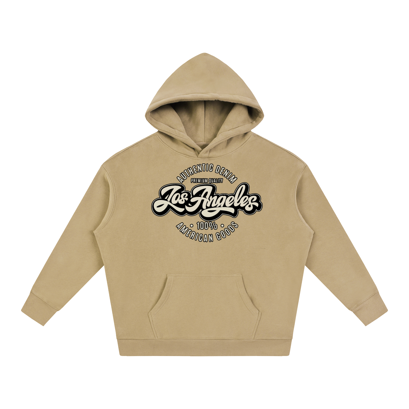 “LA Denim Mfg.” Oversize Fleeced Hoodie