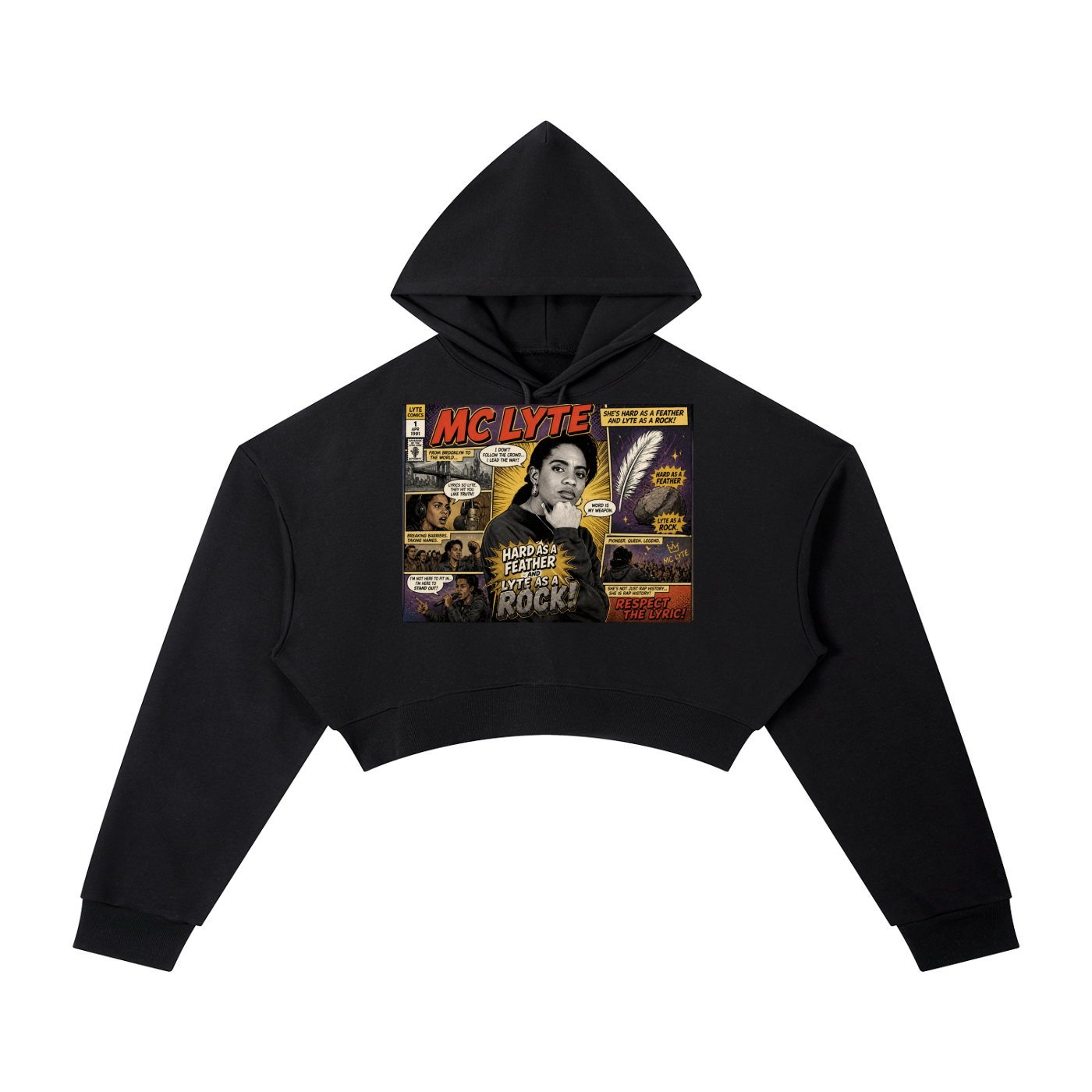 "Lyte as a Rock" Cropped Hoodie