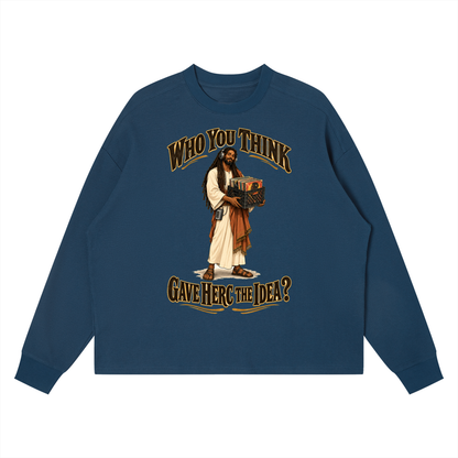 "YahWord" Waffle Boxy Long Sleeve T-Shirt