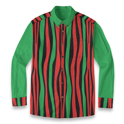 "The Low End"  Casual Lapel Long Sleeve Shirt Button-Up
