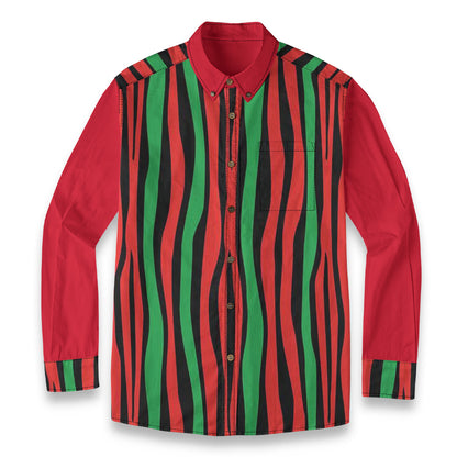 "The Low End"  Casual Lapel Long Sleeve Shirt Button-Up