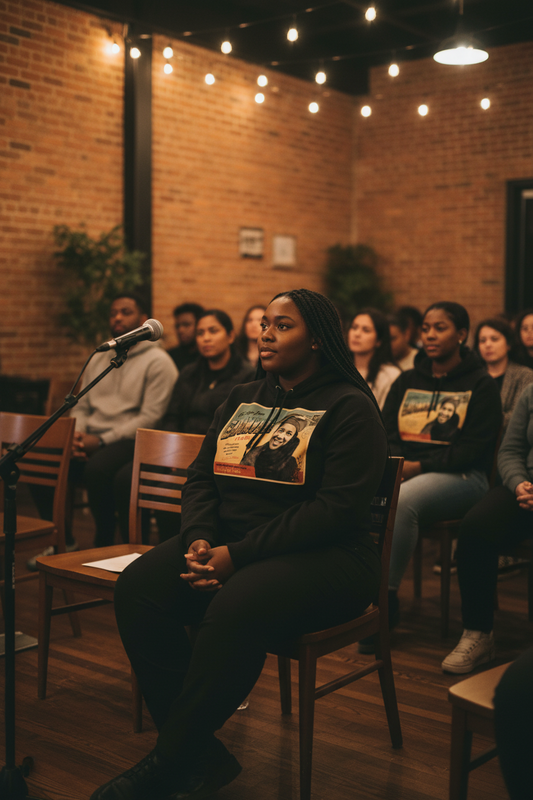 "Zora Neale Hurston" Cropped Hoodie