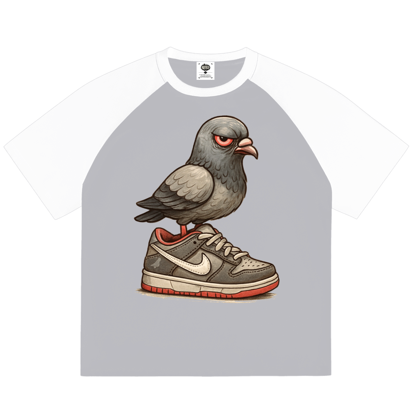 "Dunk the Angry Pigeon" Raglan Sleeve T-Shirt