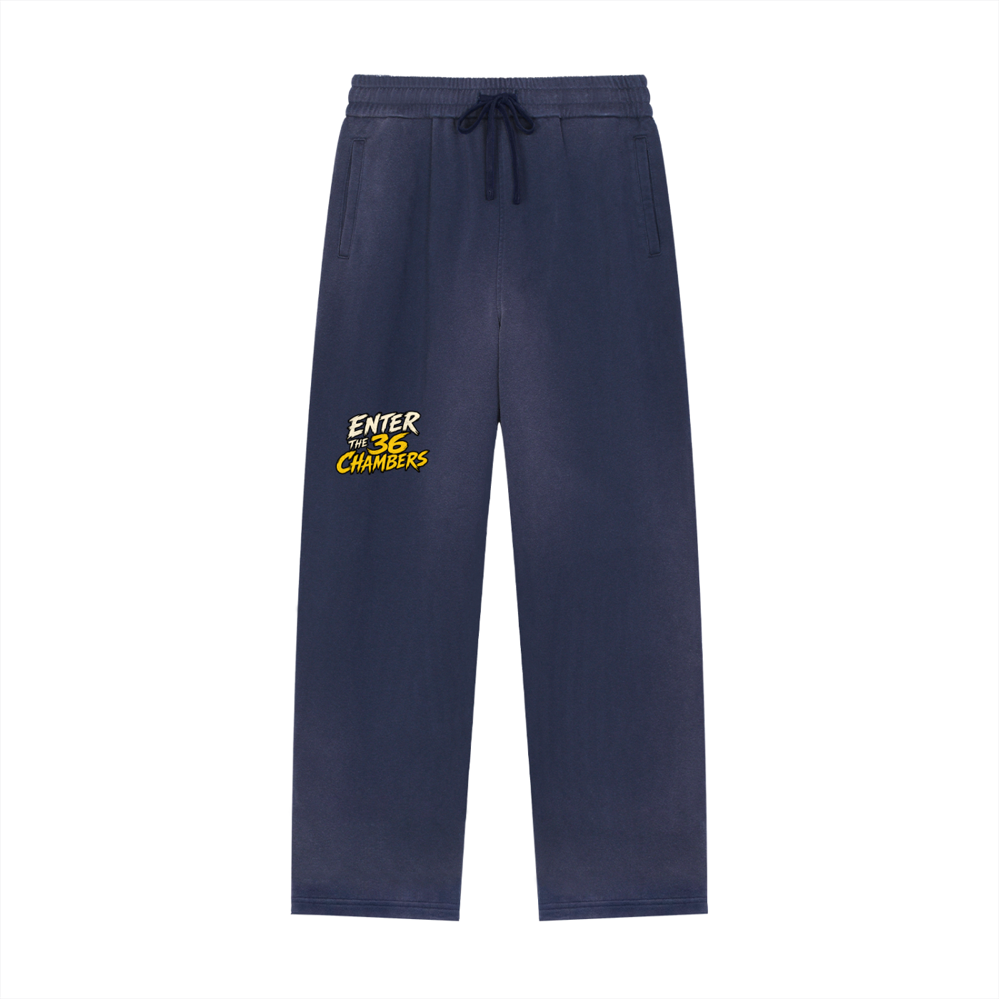 PYN™ x BKRP™ "Enter the 36 Chambers" Sun Fade Raw Edge Straight-Leg Sweatpants