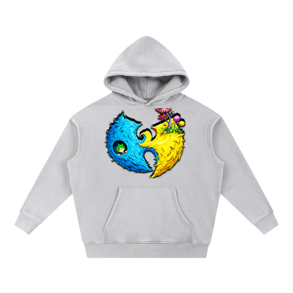 PYN™ "Wally Champ" Snow Wash Fleece Oversize Hoodie