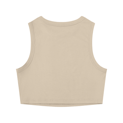 "Ladies First Comic Vol.1" Women's Tight Crewneck Crop Tank Top