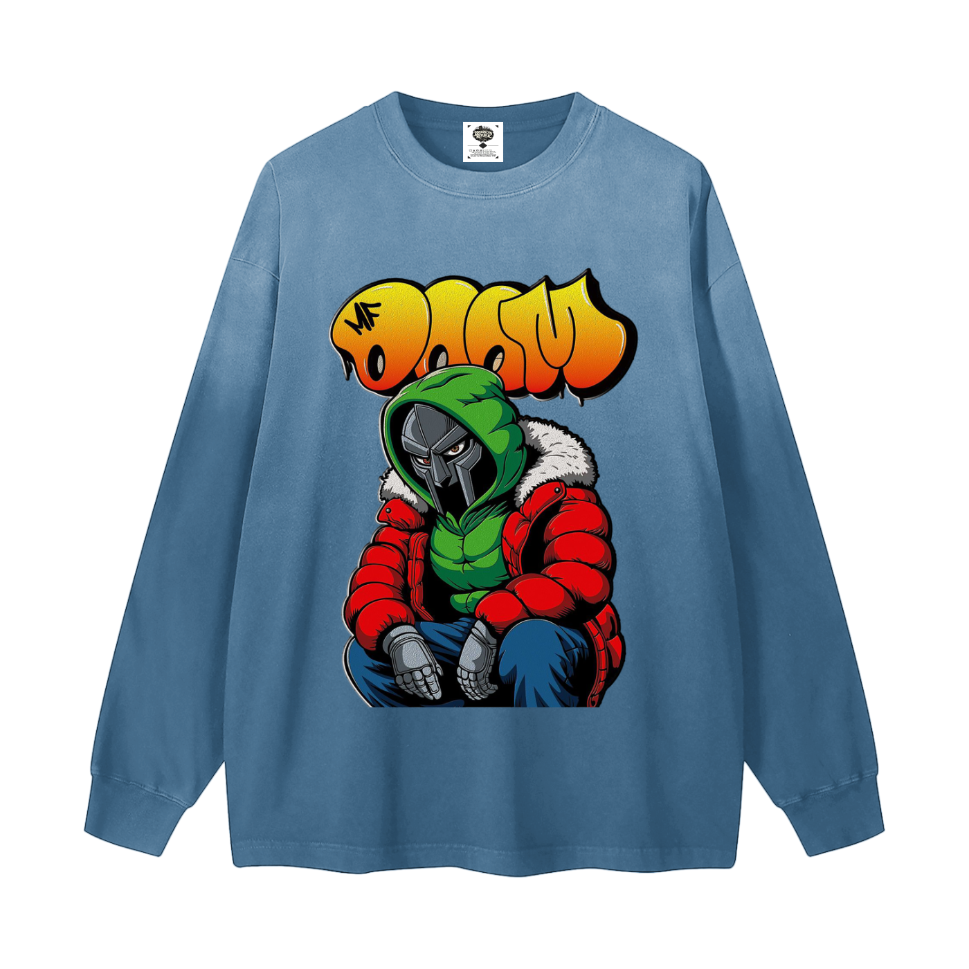 "You Doom Right" Gradient Washed Long Sleeve T-Shirt