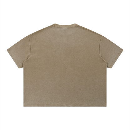 PYN™ x BKRP™ "Cut & Sew" Vintage Wash Sunfade Boxy Waffle T-Shirt