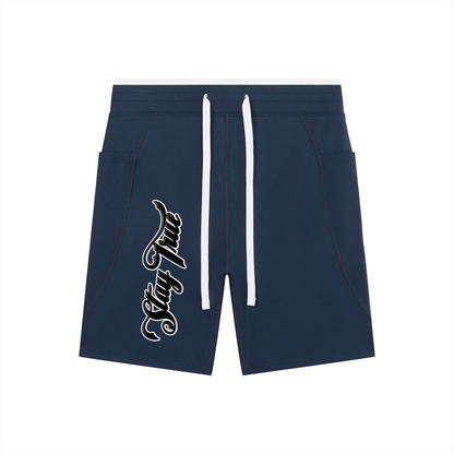 "Brooklyn Republic Essentials" Women's High Rise Color Block Yoga Shorts