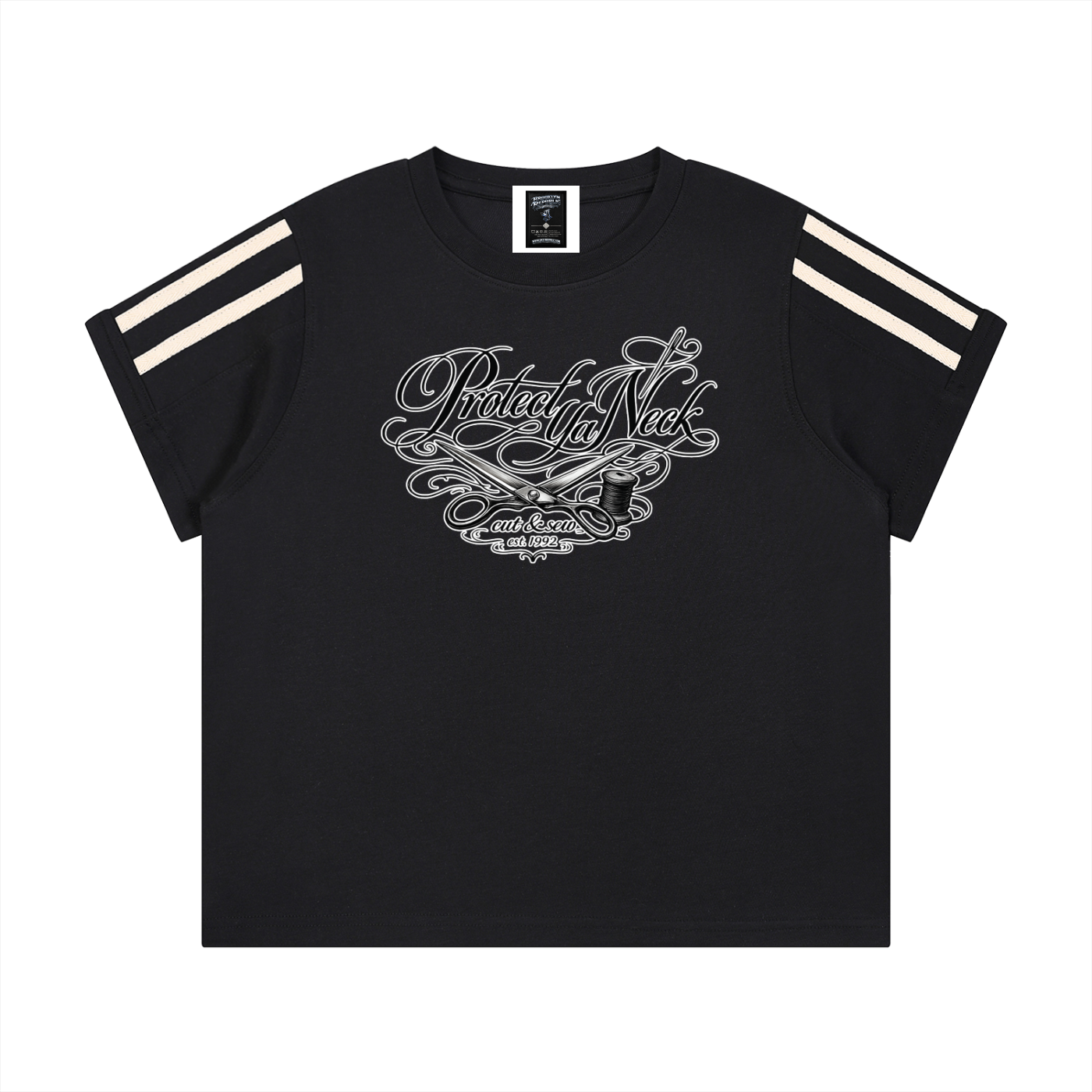 PYN™ x BKRP™ "Cut & Sew" Women's Varsity Stripe T-Shirt