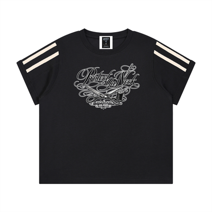 PYN™ x BKRP™ "Cut & Sew" Women's Varsity Stripe T-Shirt