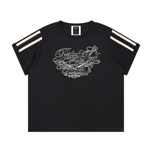 PYN™ x BKRP™ "Cut & Sew" Women's Varsity Stripe T-Shirt