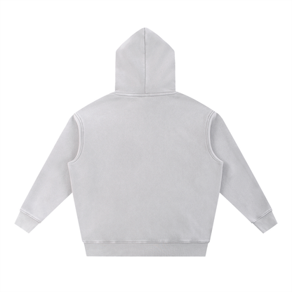 PYN™x BKRP™  "Shaolin Style" Snow Wash Fleece Oversize Hoodie