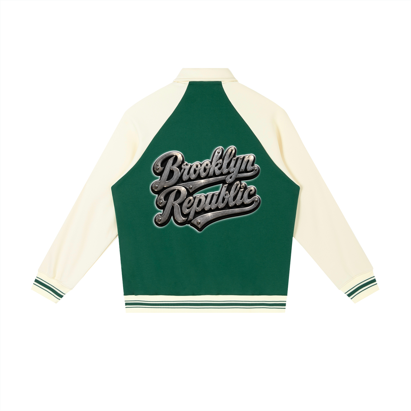 "All-Star" Contrast Raglan Sleeve Baseball Jacket