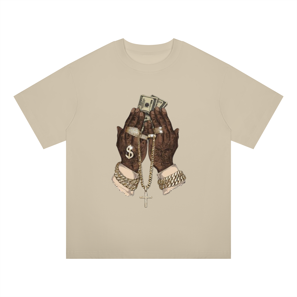 "In God We Trust/Lust" Oversized Drop Shoulder T-Shirt