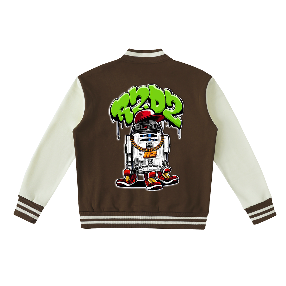 "The Republic" Two-Tone Fleeced Varsity Jacket