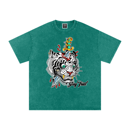 Brooklyn Zoo™ "Ed Hard-ly" Snow Washed Oversized Cotton T-Shirt