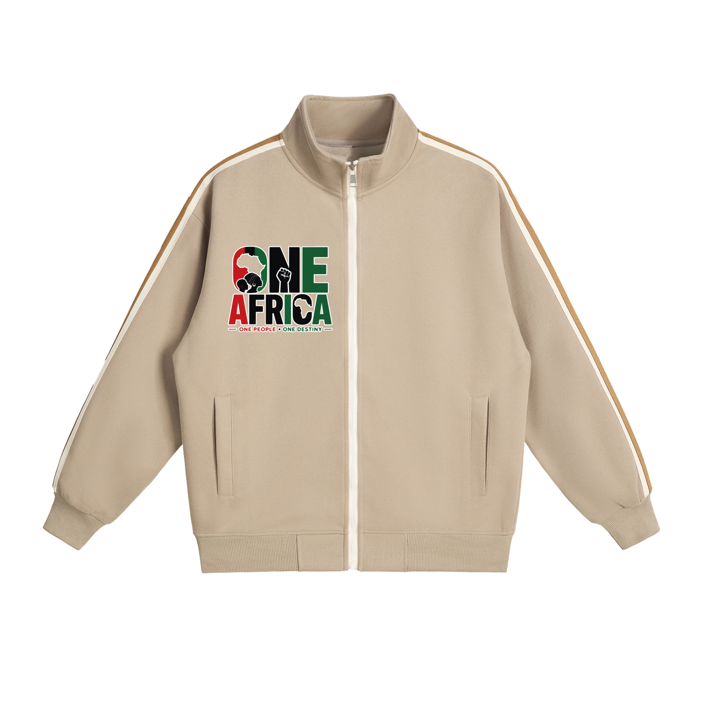 "One Africa" Contrast Side-Stripe Jacket