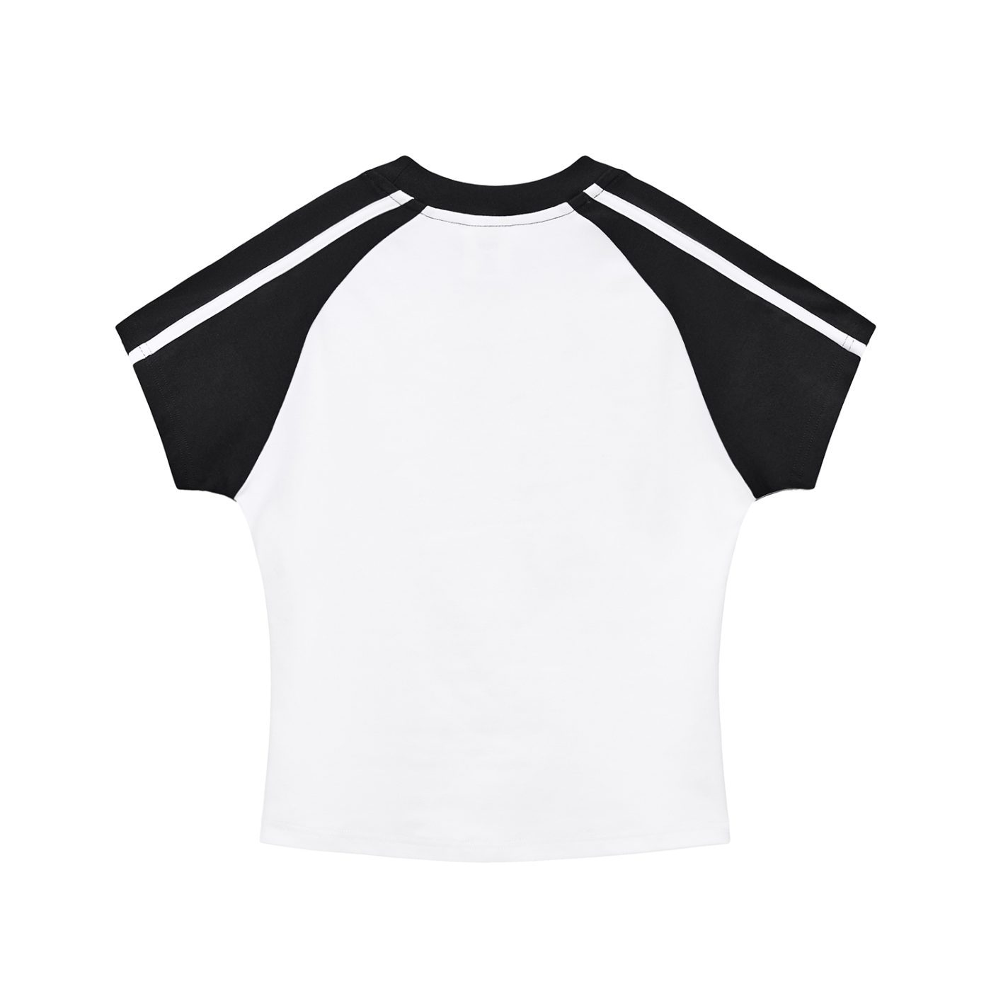 "Brooklyn Republic Essentials"  Women's Contrast Stripes Bodycon Raglan  Sleeve T-Shirt