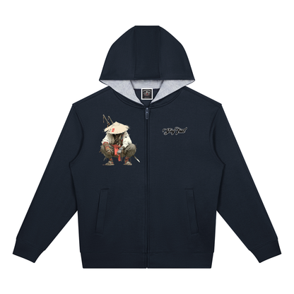 "Bushidokan" Drop Shoulder Full Zip Hoodie