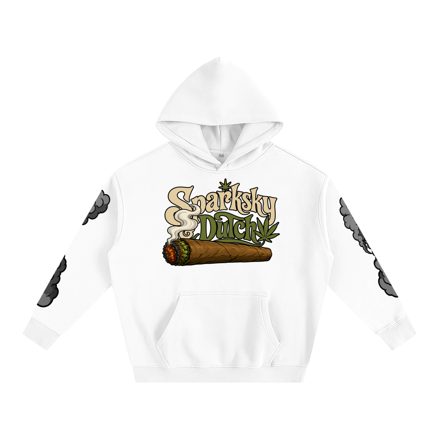 "Sparksky & Dutch" Oversize Fleeced Hoodie
