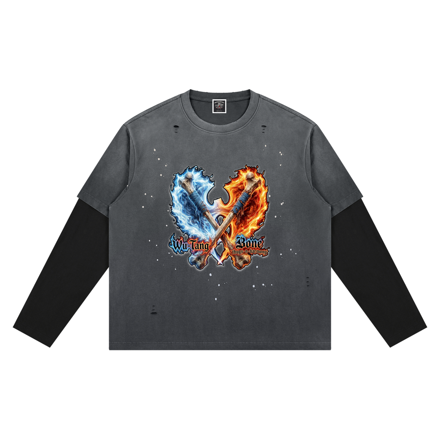 PYN™ "The Final Chamber" Vintage Wash Distressed Layer T-Shirt