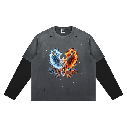 PYN™ "The Final Chamber" Vintage Wash Distressed Layer T-Shirt