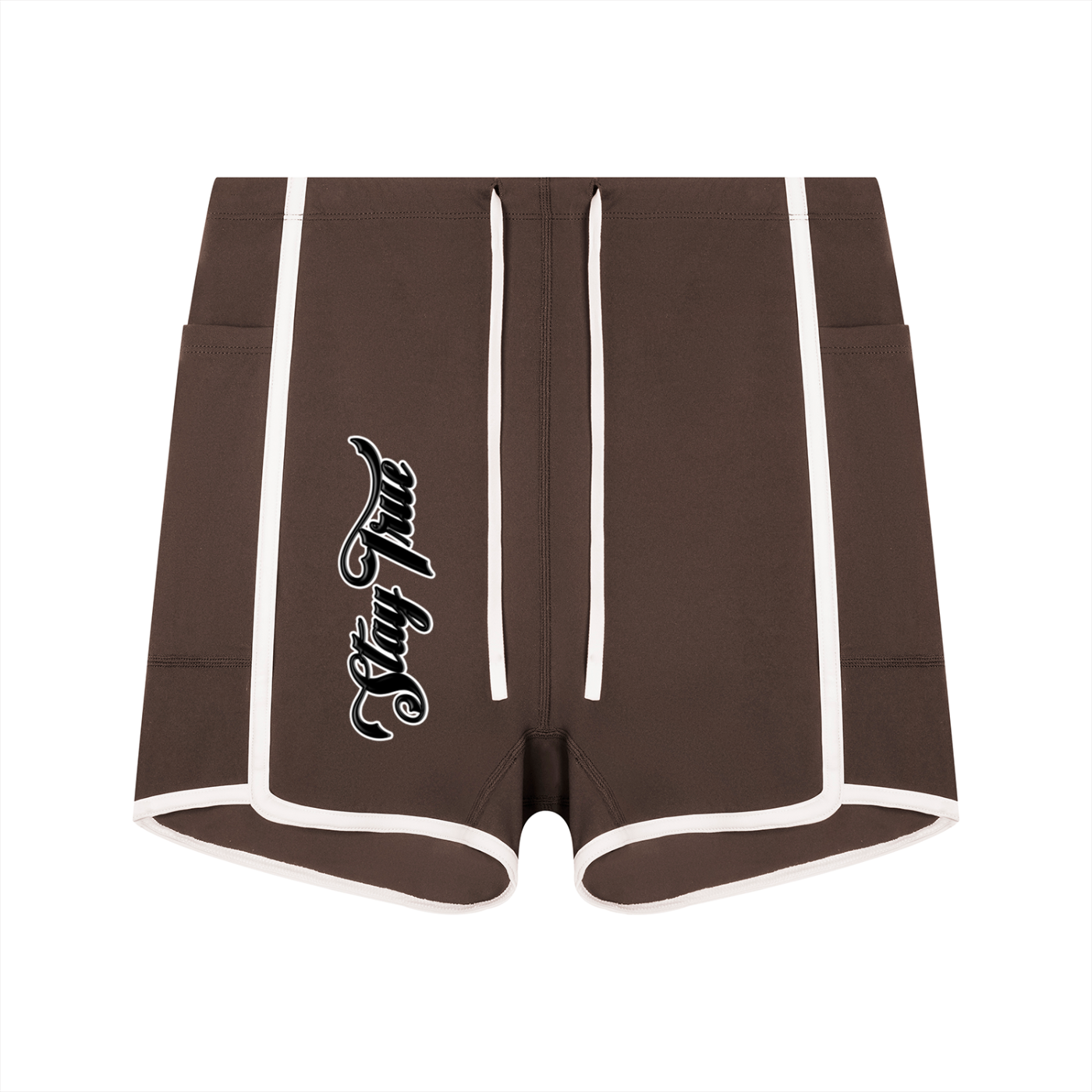 "Brooklyn Republic Essentials" Women's High Rise Color Block Yoga Shorts