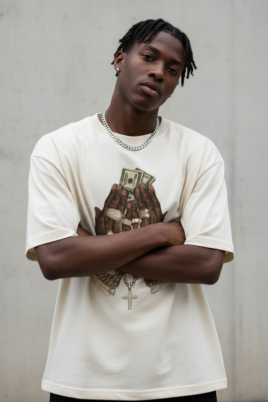"In God We Trust/Lust" Oversized Drop Shoulder T-Shirt
