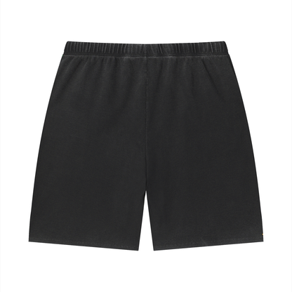 "Brooklyn Republic Essentials" Vintage Wash Sunfade Waffle Raw Hem Shorts