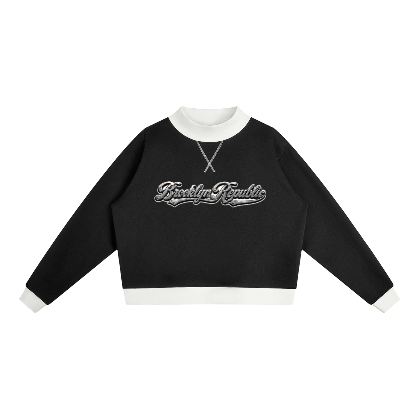 Brooklyn Republic Essentials™ Women’s Mock Neck Crewneck Sweatshirt