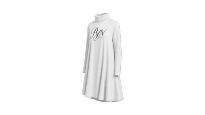 PYN™ x BKRP™ "Cut & Sew" Women's Ruffle Neck Long Sleeve