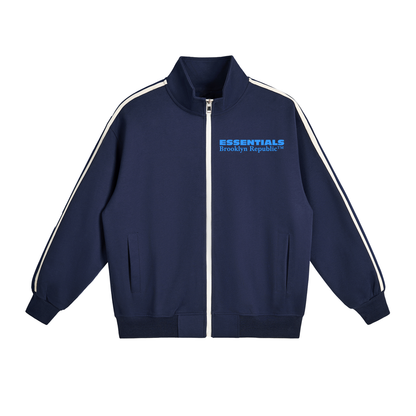 Essential Contrast Side-Stripe Stand Collar  Jacket
