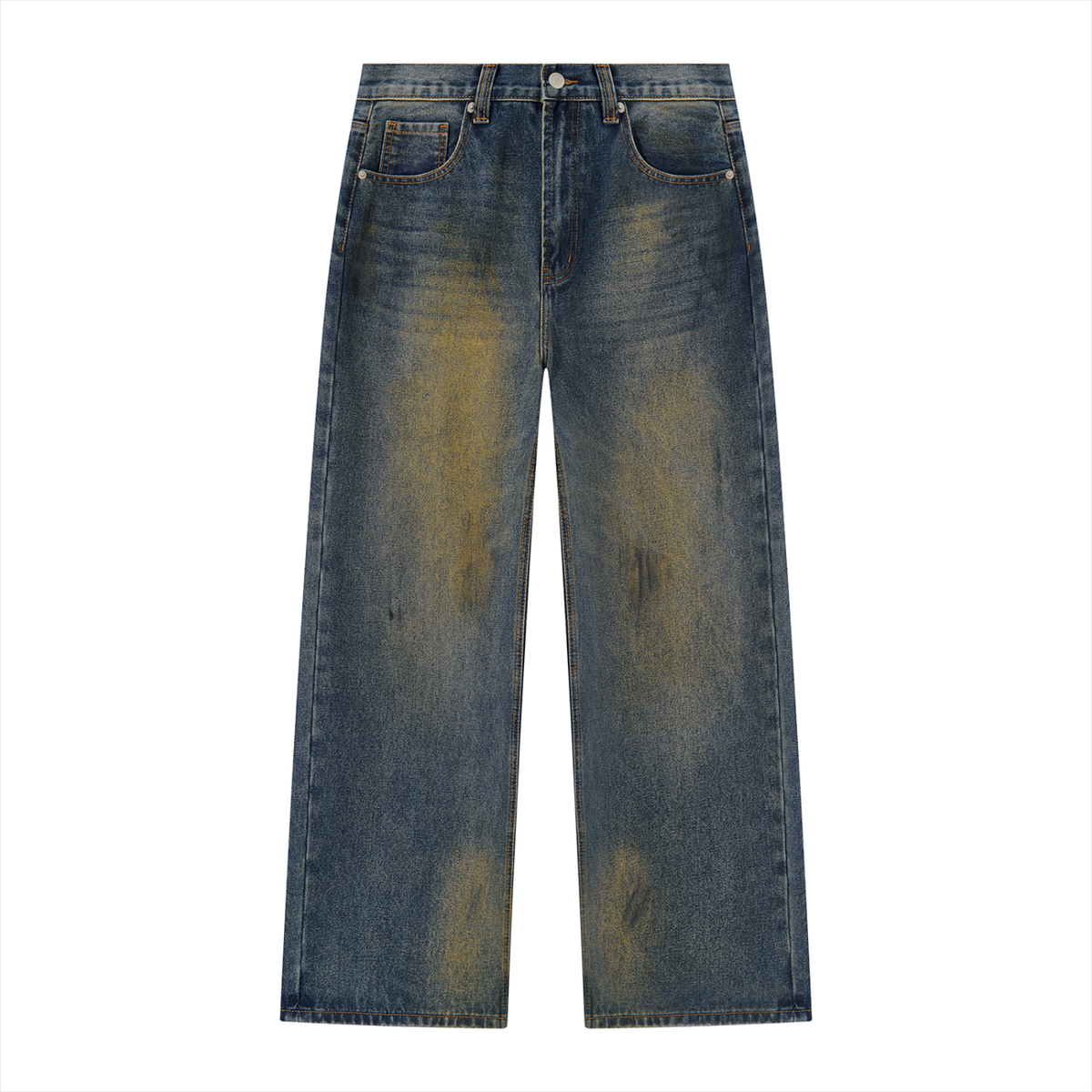 Brooklyn Republic Essentials™ Men's Vintage Wash Wide Leg Denim Jeans