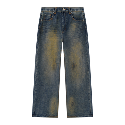 Brooklyn Republic Essentials™ Men's Vintage Wash Wide Leg Denim Jeans