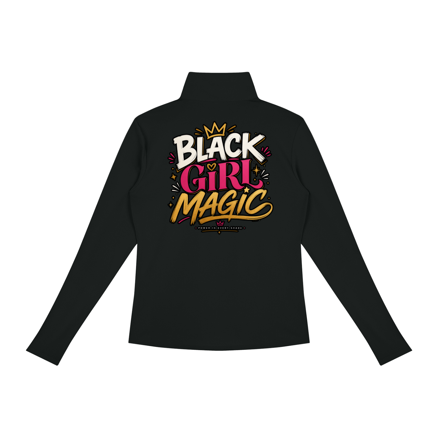 "Black Girl Magic" Women's Quarter-Zip Yoga Pullover