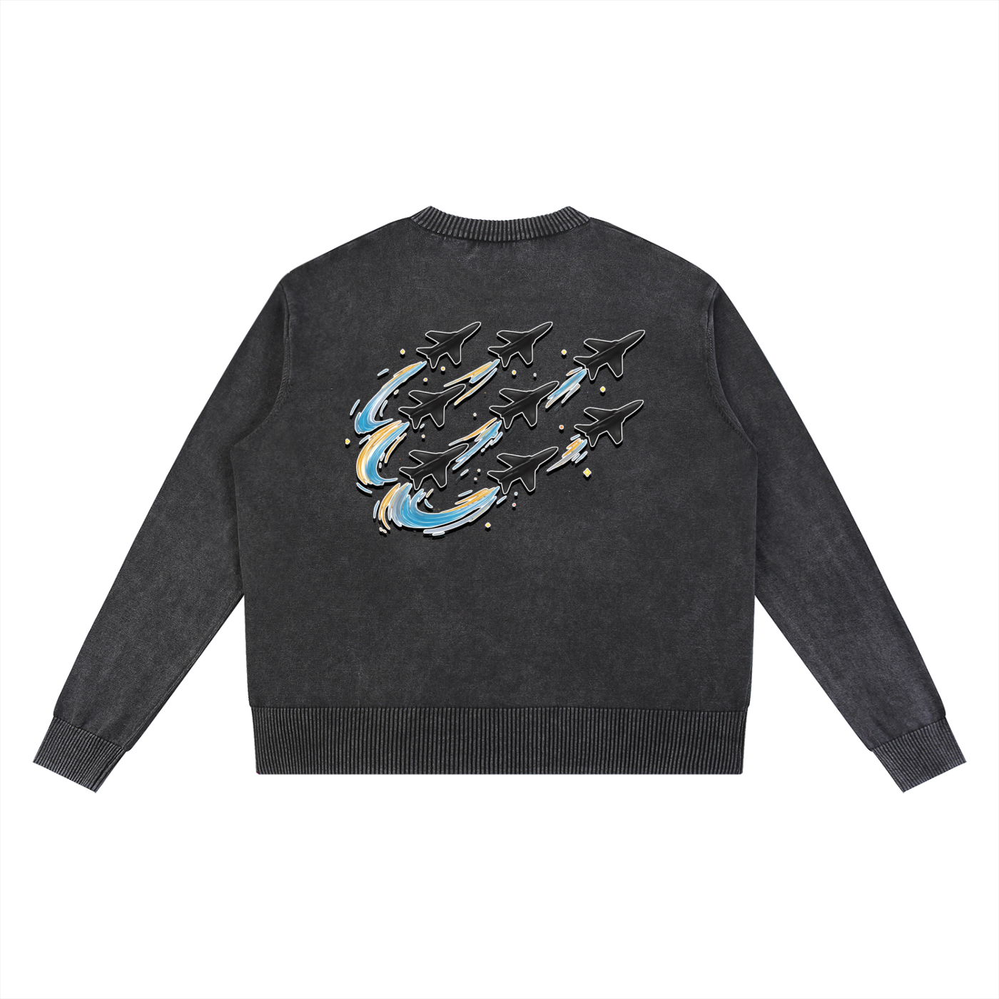 "DREAM CHASERS" Mineral Wash Oversized Sweater