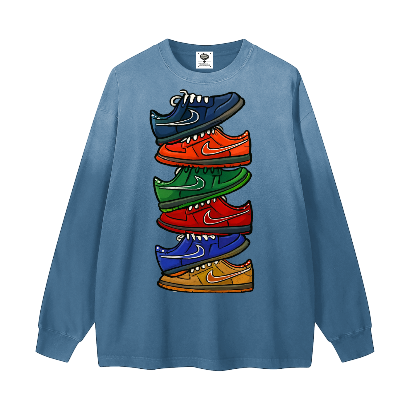 "All Dunks" Gradient Washed Long Sleeve T-Shirt