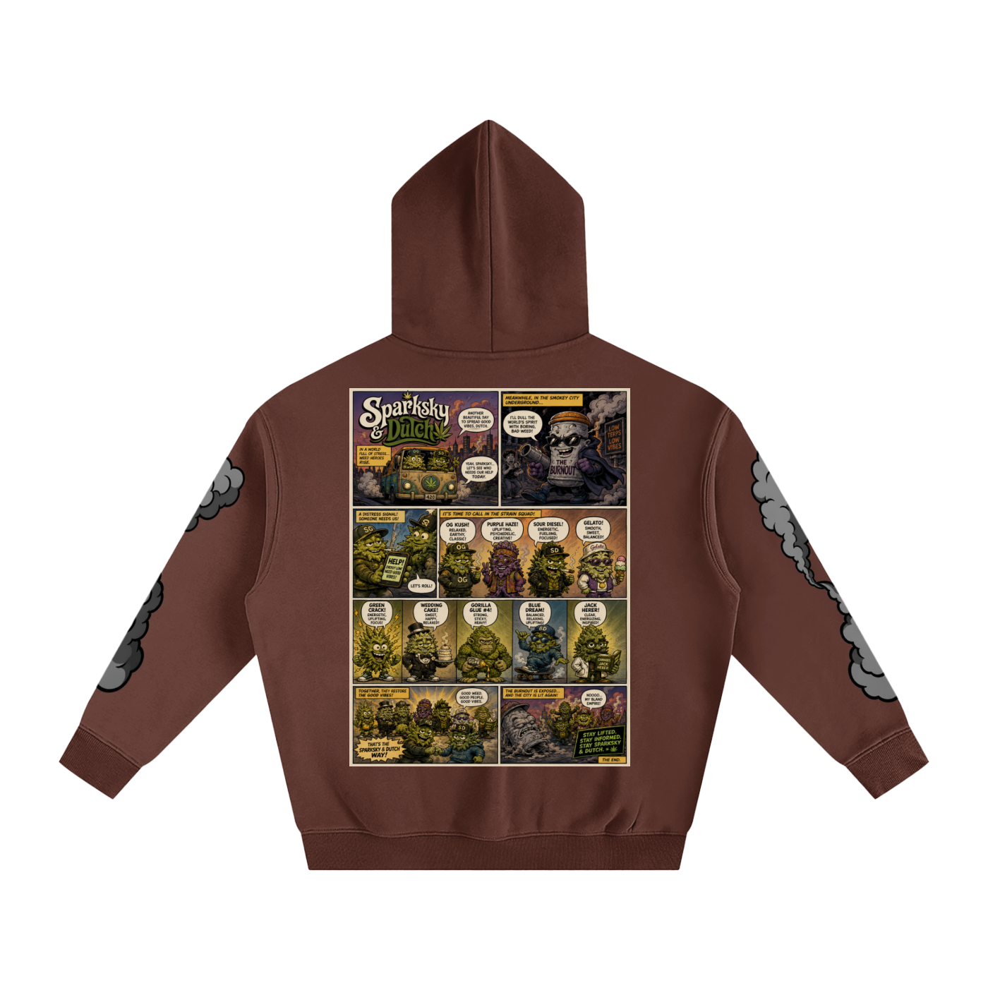 "Sparksky & Dutch" Oversize Fleeced Hoodie