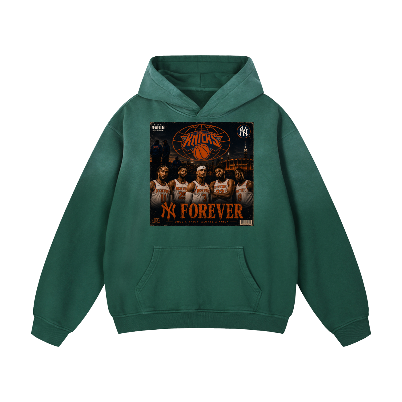 "NY FOREVER" Heavyweight Sunfade Oversized Hoodie
