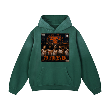 "NY FOREVER" Heavyweight Sunfade Oversized Hoodie