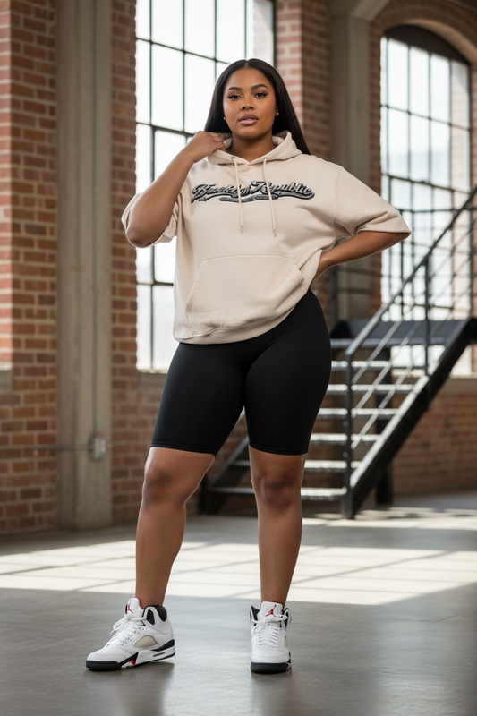 "Brooklyn Strong" Mineral Wash Short Sleeve Hoodie