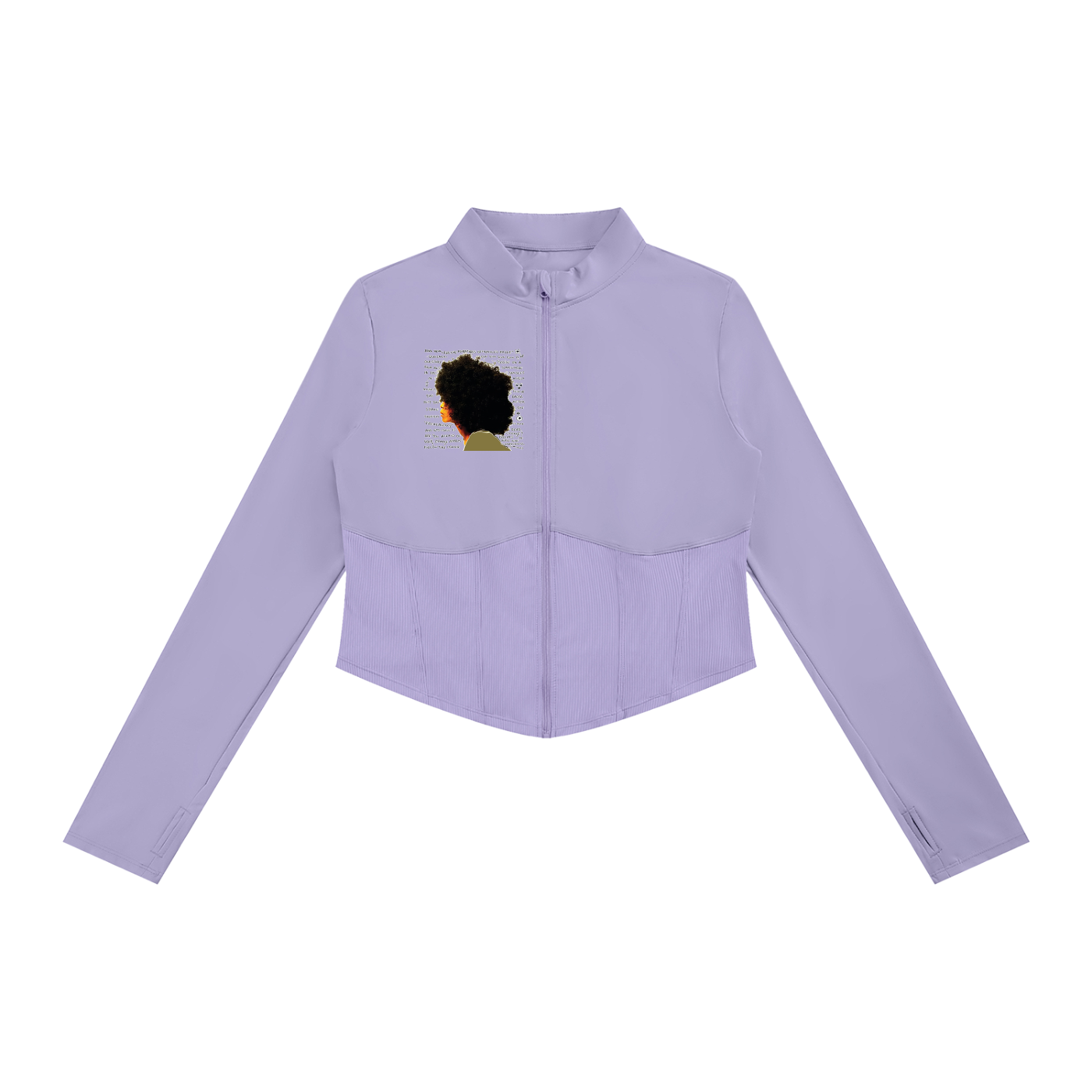 "Worldwide Underground" Slim Fit Full-Zip Yoga Jacket