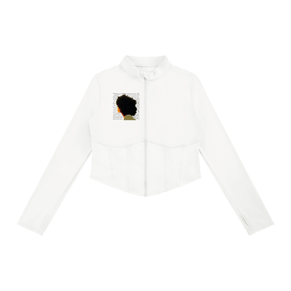 "Worldwide Underground" Slim Fit Full-Zip Yoga Jacket