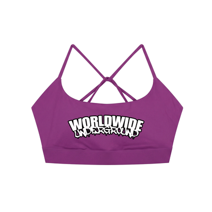"Worldwide Underground" Criss Cross Yoga Sports Bra