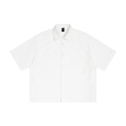 "Brooklyn Republic Essentials" Boxy Heavyweight Short Sleeve Button-Up